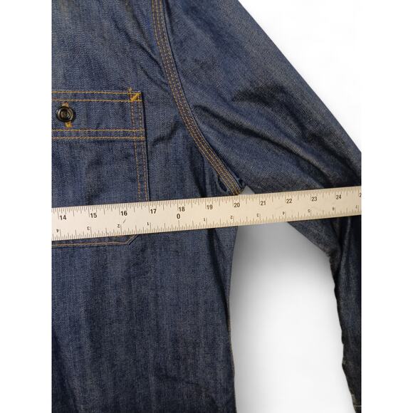 Industrie Casual Button Down Mens Denim Shirt sz Large - Picture 4 of 6